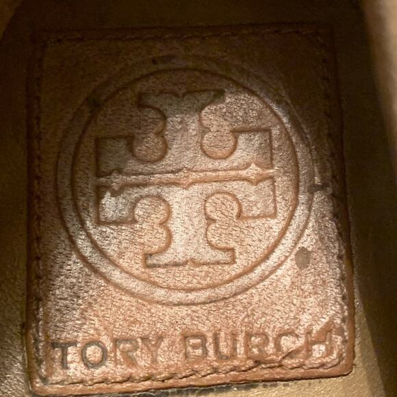 TORY BURCH Gold Quilted Ballerina Flats Gold - Picture 6 of 9